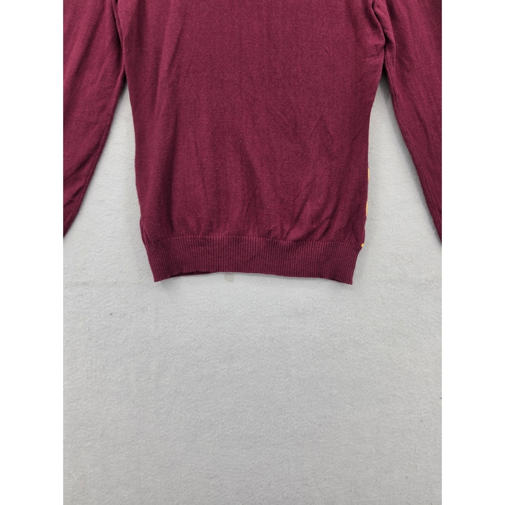 NFL Washington Commanders Sweater Mens Medium Burgundy Gold Holiday Fair Isle - Picture 8 of 11